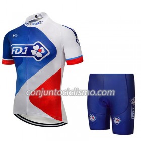 Conjunto Maillot + Culotte Corto 2018 FDJ N003